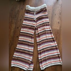 Aerie Multicolor Striped Wide Leg Pants